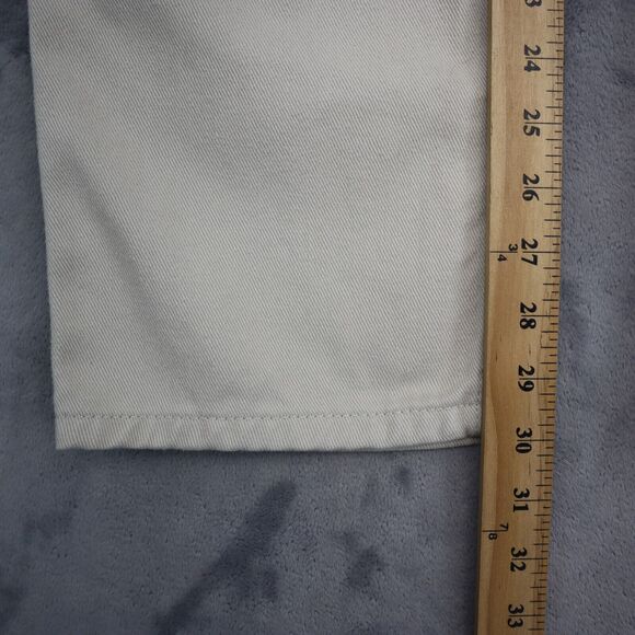 Calvin Klein Jeans Pants Mens 30 White Mid Rise Easy Fit Straight Leg Bottoms - Picture 9 of 16